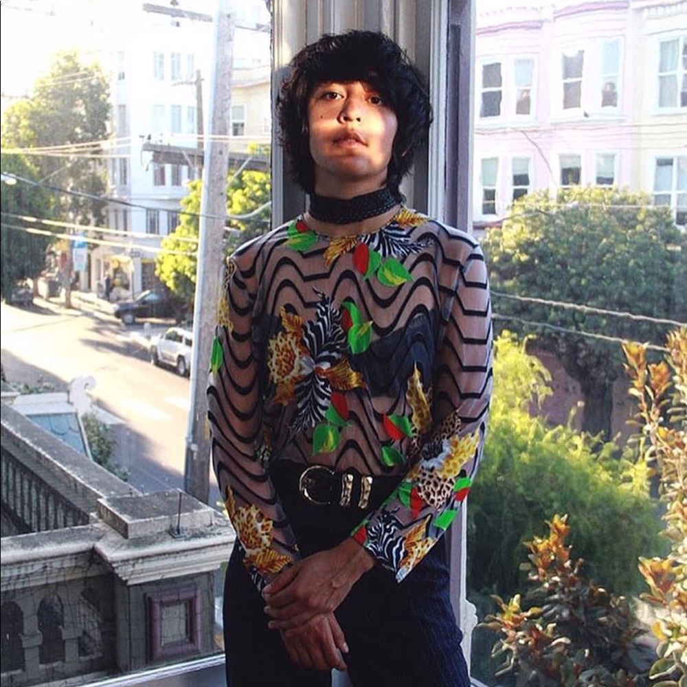 Gianni Versace Couture Animal Floral Top Sz 44IT